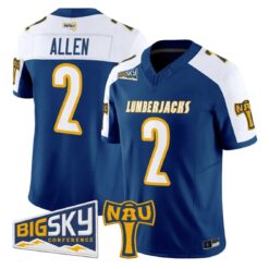 Ammon Allen Jersey #2 Northern Arizona Lumberjacks 2026 Vapor Stitched by My Store NCAA Football Jerseys