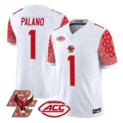 Anthony Palano Jersey #1 Boston College Eagles Red Bandanna Stitched by My Store NCAA Football Jerseys