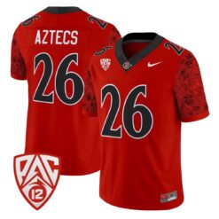 Aztecs Jersey #26 San Diego State Aztecs 2026 Vapor Stitched by My Store NCAA Football Jerseys