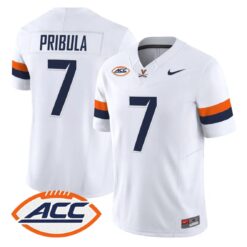 Beau Pribula Jersey #7 Virginia Cavaliers 2026 Vapor Limited Stitched by My Store NCAA Football Jerseys