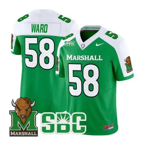 Braydin Ward Jersey #58 Marshall Thundering Herd Stitched by My Store NCAA Football Jerseys