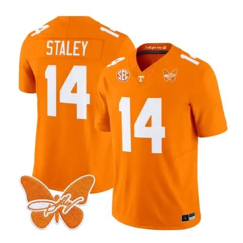 Braylon Staley Jersey #14 Tennessee Volunteers 2026 Stitched by My Store NCAA Football Jerseys