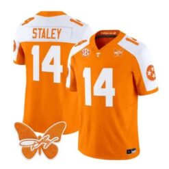 Braylon Staley Jersey #14 Tennessee Volunteers 2026 Stitched by My Store NCAA Football Jerseys