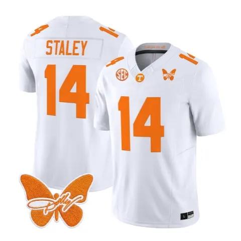 Braylon Staley Jersey #14 Tennessee Volunteers 2026 Stitched by My Store NCAA Football Jerseys