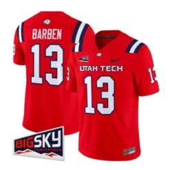 Bronson Barben Jersey #13 Utah Tech Trailblazers 2026 Stitched by My Store NCAA Football Jerseys