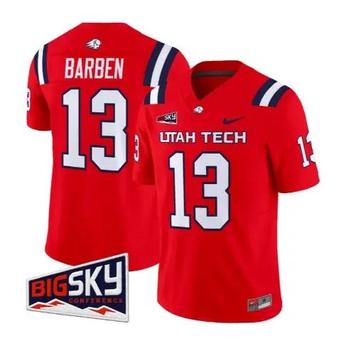 Bronson Barben Jersey #13 Utah Tech Trailblazers 2026 Stitched by My Store NCAA Football Jerseys