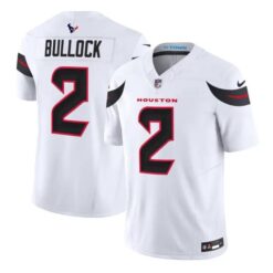Calen Bullock Jersey #2 Houston Texans 2026 Vapor Limited All Stitched by My Store NCAA Football Jerseys
