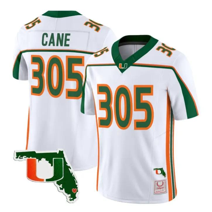 Ed Reed Jersey #20 Miami Hurricanes Throwback 2026 Florida Patch Stitched by My Store NCAA Football Jerseys