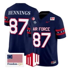 Chad Hennings Jersey #87 Air Force Falcons 2026 Freedom 250 Stitched by My Store NCAA Football Jerseys