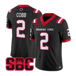 Chauncy Cobb Jersey #2 Arkansas State Red Wolves 2026 Stitched by My Store NCAA Football Jerseys
