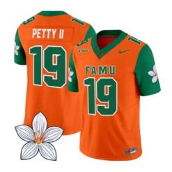 Corey Petty Jersey #19 Florida A&M Rattlers Vapor Limited All Stitched by My Store NCAA Football Jerseys