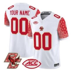 Custom Boston College Eagles Jersey Red Bandanna 2026 Vapor Stitched by My Store NCAA Football Jerseys