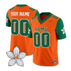 Custom Florida A&M Rattlers Jersey 2026 Orange Blossom Classic Stitched by My Store NCAA Football Jerseys
