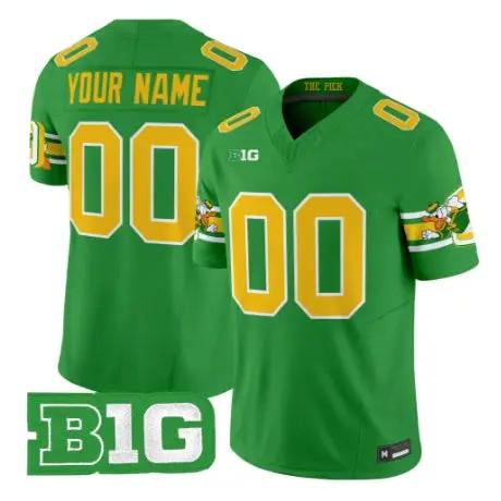 Custom Oregon Ducks Jersey Mighty Oregon 1984 Throwback Stitched Green by My Store NCAA Football Jerseys