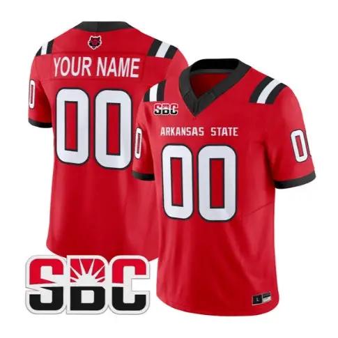 Custom Arkansas State Red Wolves Jersey 2026 Vapor All Stitched by My Store NCAA Football Jerseys