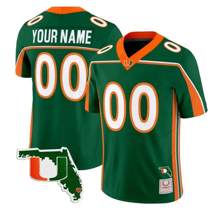 Custom Miami Hurricanes Throwback Jersey 2026 Florida Patch All Stitched by My Store NCAA Football Jerseys
