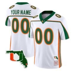 Custom Miami Hurricanes Throwback Jersey 2026 Florida Patch All Stitched by My Store NCAA Football Jerseys