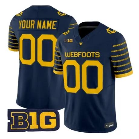 Custom Oregon Ducks Jersey 1916 Throwback Vapor Limited Stitched by My Store NCAA Football Jerseys