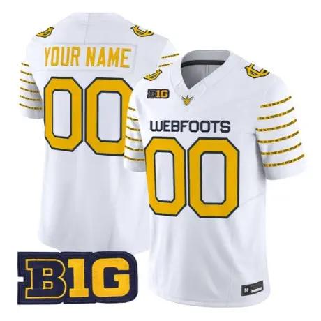 Custom Oregon Ducks Jersey 1916 Throwback Vapor Limited Stitched by My Store NCAA Football Jerseys
