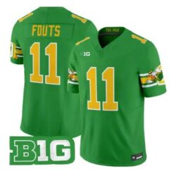 Dan Fouts Jersey #11 Oregon Ducks Mighty Oregon 2026 Stitched Green by My Store NCAA Football Jerseys