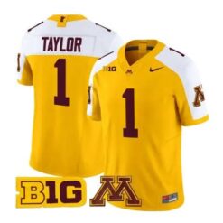 Darius Taylor Jersey #1 Minnesota Golden Gophers 2026 Stitched by My Store NCAA Football Jerseys
