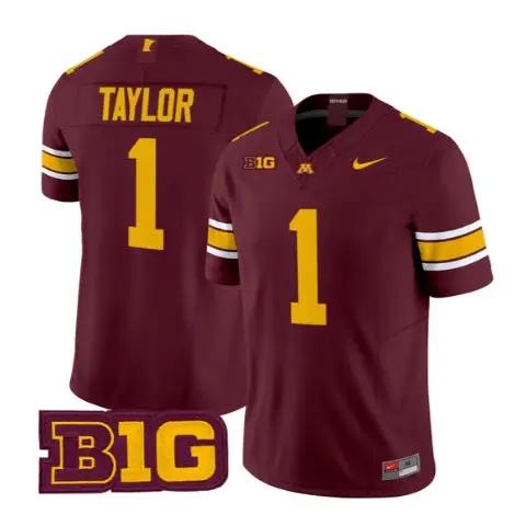 Darius Taylor Jersey #1 Minnesota Golden Gophers 2026 Stitched by My Store NCAA Football Jerseys