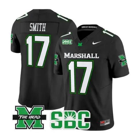 Daytione Smith Jersey #17 Marshall Thundering Herd Stitched by My Store NCAA Football Jerseys
