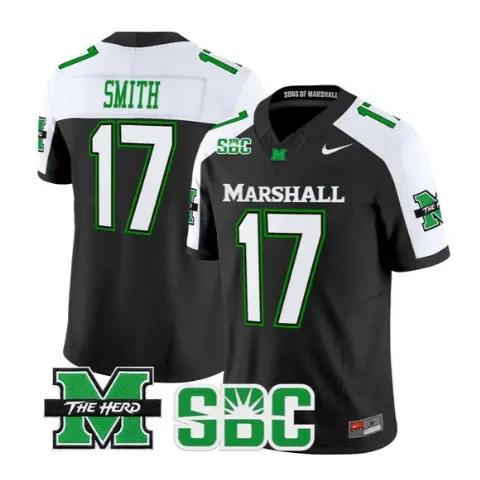 Daytione Smith Jersey #17 Marshall Thundering Herd Stitched by My Store NCAA Football Jerseys