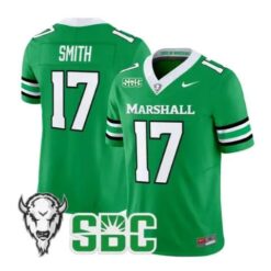 Daytione Smith Jersey #17 Marshall Thundering Herd Stitched by My Store NCAA Football Jerseys
