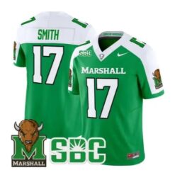 Daytione Smith Jersey #17 Marshall Thundering Herd Stitched by My Store NCAA Football Jerseys