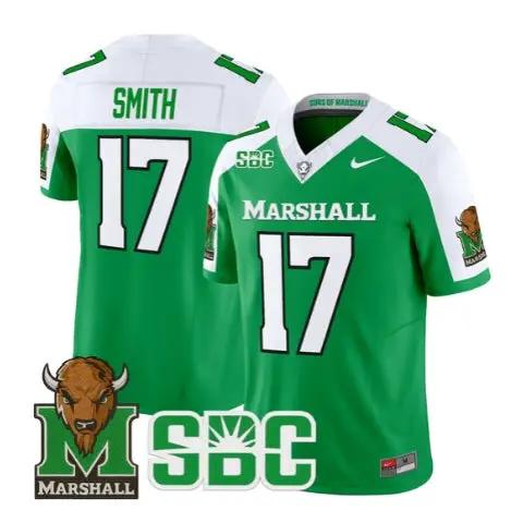 Daytione Smith Jersey #17 Marshall Thundering Herd Stitched by My Store NCAA Football Jerseys