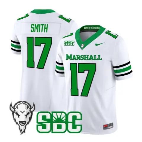Daytione Smith Jersey #17 Marshall Thundering Herd Stitched by My Store NCAA Football Jerseys