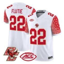 Doug Flutie Jersey #22 Boston College Eagles Red Bandanna 2026 Stitched by My Store NCAA Football Jerseys