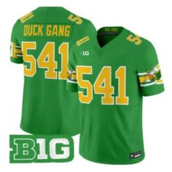Duck Gang Jersey #541 Oregon Ducks Mighty Oregon 2026 Stitched Green by My Store NCAA Football Jerseys