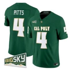 Fidel Tau Pitts Jersey #4 Cal Poly Mustangs 2026 All Stitched by My Store NCAA Football Jerseys