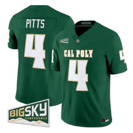 Fidel Tau Pitts Jersey #4 Cal Poly Mustangs 2026 All Stitched by My Store NCAA Football Jerseys