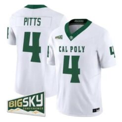 Fidel Tau Pitts Jersey #4 Cal Poly Mustangs 2026 All Stitched by My Store NCAA Football Jerseys