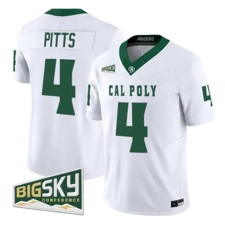 Fidel Tau Pitts Jersey #4 Cal Poly Mustangs 2026 All Stitched by My Store NCAA Football Jerseys