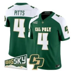 Fidel Tau Pitts Jersey #4 Cal Poly Mustangs 2026 All Stitched by My Store NCAA Football Jerseys