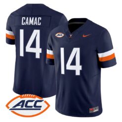 Fisher Camac Jersey #14 Virginia Cavaliers 2026 Vapor Limited Stitched by My Store NCAA Football Jerseys