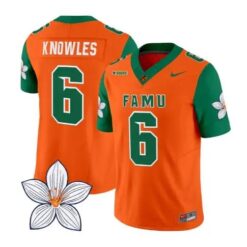 Isaiah Knowles Jersey #6 Florida A&M Rattlers Vapor Limited Stitched by My Store NCAA Football Jerseys