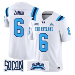 Ismael Zamor Jersey #6 The Citadel Bulldogs 2026 Vapor Limited Stitched by My Store NCAA Football Jerseys
