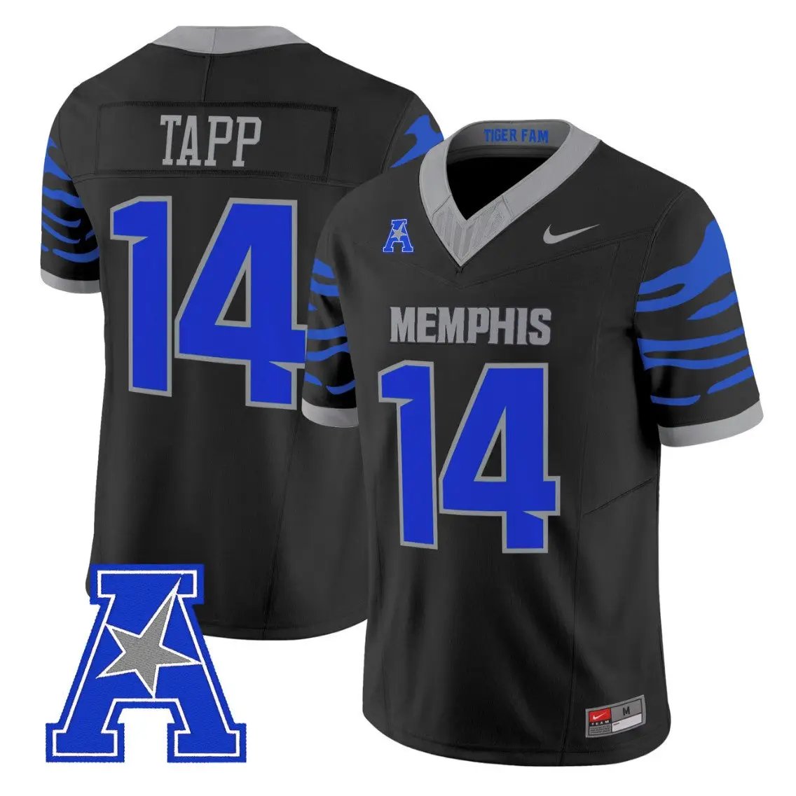 J'Mond Tapp Jersey #14 Memphis Tigers 2026 Vapor Limited All Stitched by My Store NCAA Football Jerseys