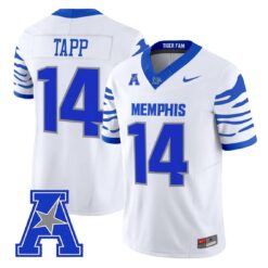 J'Mond Tapp Jersey #14 Memphis Tigers 2026 Vapor Limited All Stitched by My Store NCAA Football Jerseys