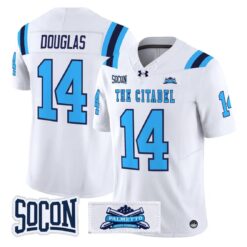 Jack Douglas Jersey #14 The Citadel Bulldogs 2026 Vapor Limited Stitched by My Store NCAA Football Jerseys