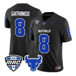 Jasaiah Gathings Jersey #8 Buffalo Bulls 2026 All Stitched by My Store NCAA Football Jerseys