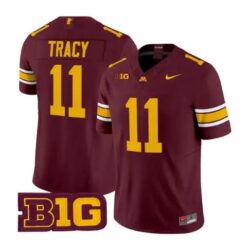 Javon Tracy Jersey #11 Minnesota Golden Gophers 2026 Stitched by My Store NCAA Football Jerseys