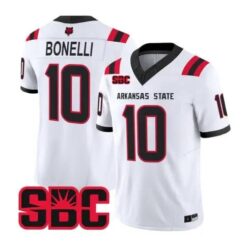 Jaylen Bonelli Jersey #10 Arkansas State Red Wolves 2026 Stitched by My Store NCAA Football Jerseys