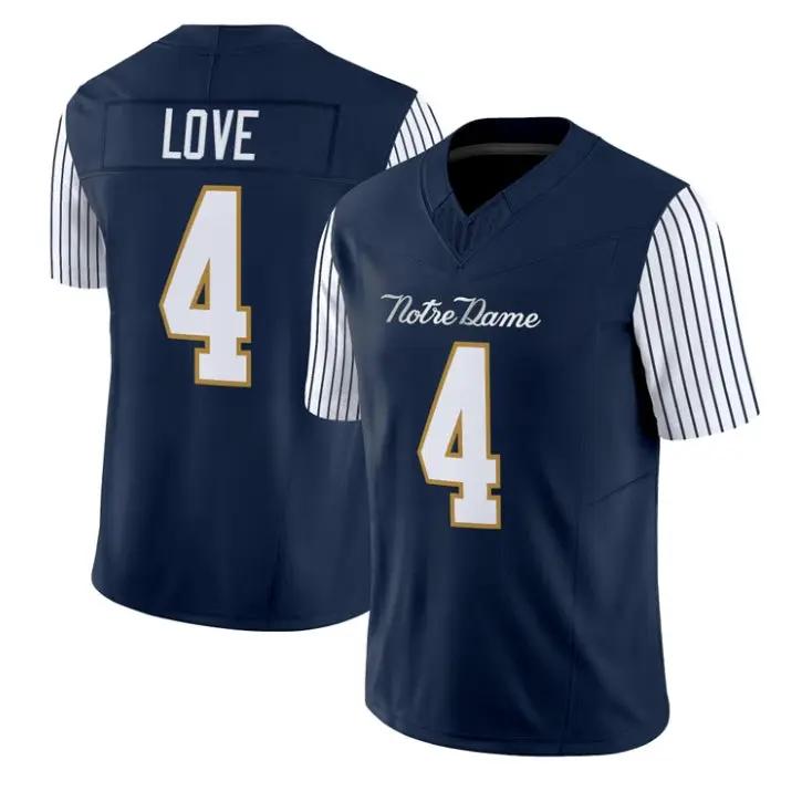 Jeremiyah Love Jersey #4 Notre Dame Fighting Irish 2018 Shamrock Series Stitched by My Store NCAA Football Jerseys