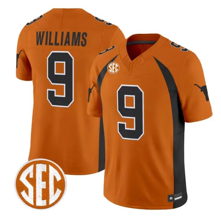 Jonah Williams Jersey #9 Texas Longhorns 1990 Throwback 2026 Vapor All Stitched by My Store NCAA Football Jerseys
